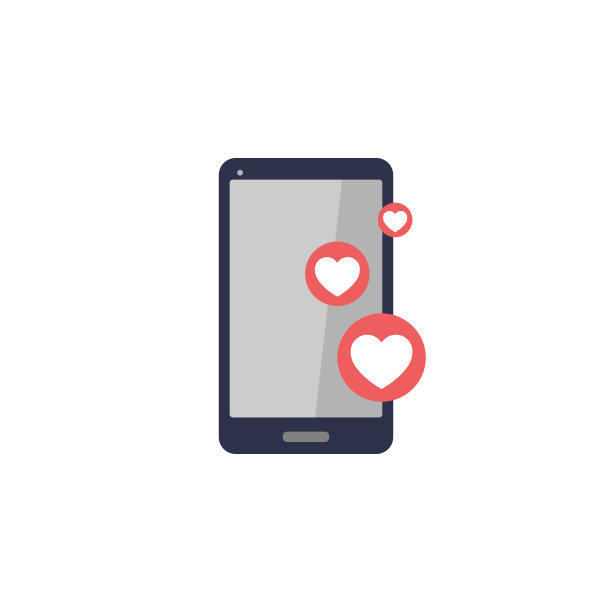 孤立的智能手机有类似的心脏图片下载