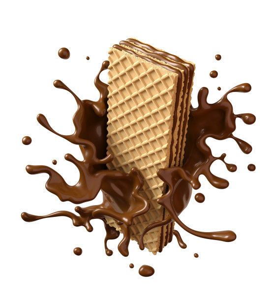巧克力威化饼干。图片下载