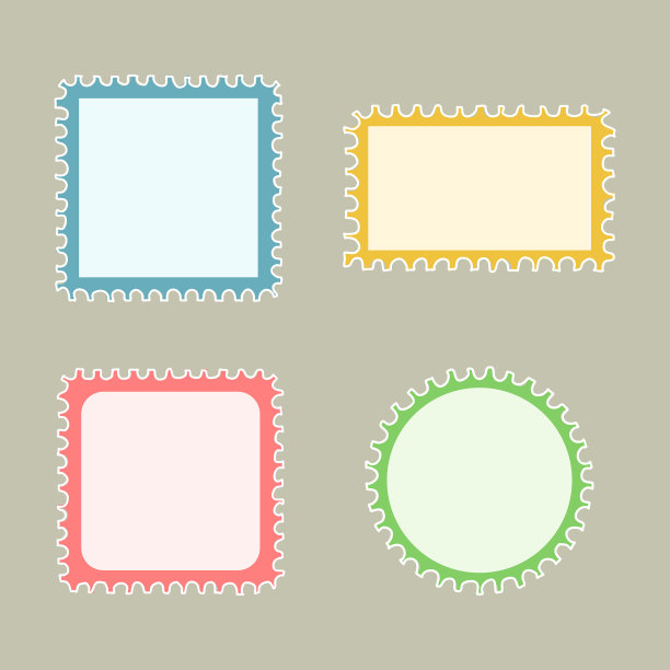 灰色背景上的空白邮票。图片下载