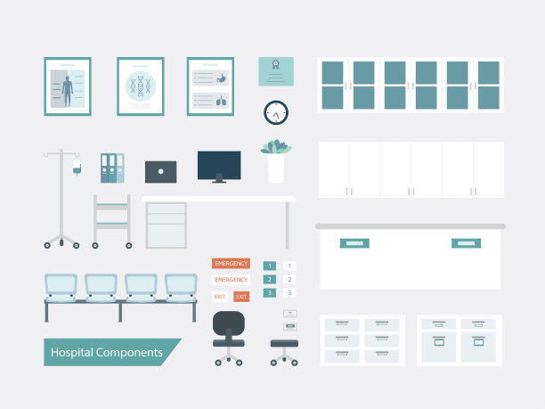 医院组件集图片下载