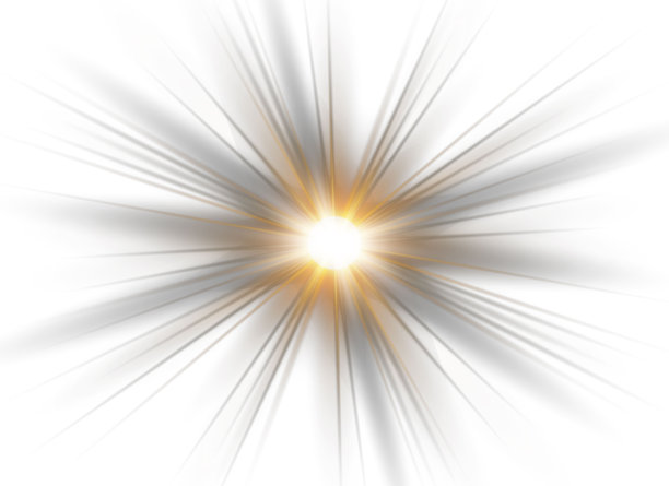 辉光效果，爆炸，闪光，火花，太阳闪光。矢量图图片下载