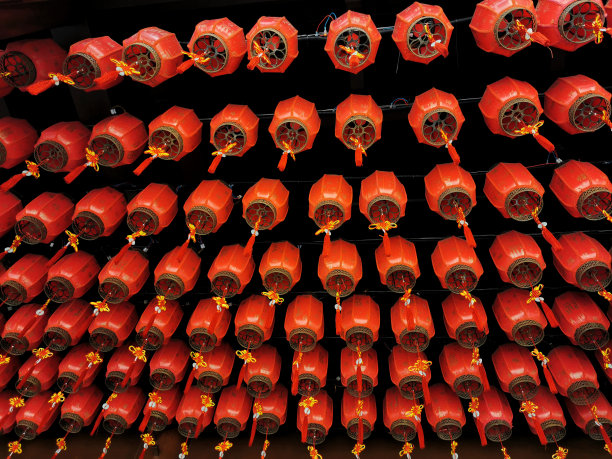 晚上中国的红灯笼图片下载