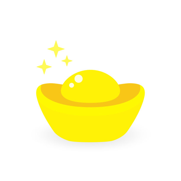 中国金锭图标孤立在白色背景上。矢量图素材图片