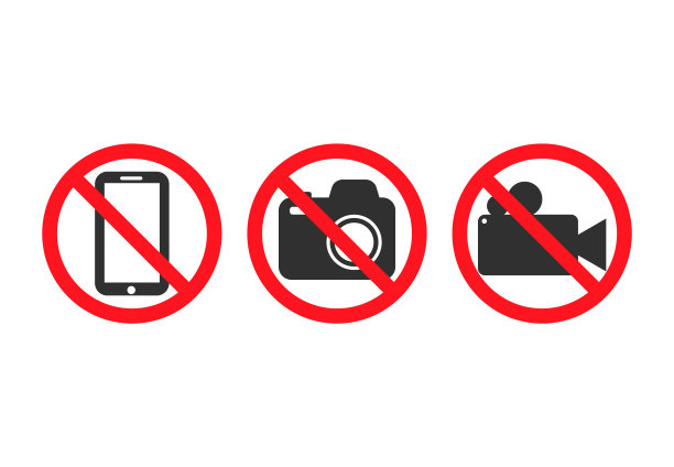 禁止标志图标隔离在白色背景上。矢量插图。图片下载