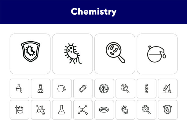 化学线图标集图片下载