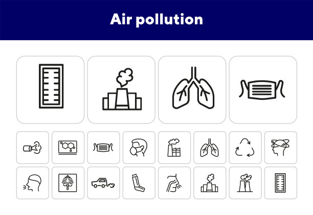 空气污染的图标图片下载