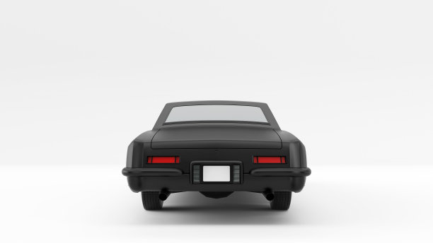 强大的哑光黑色黑帮豪华1960年的风格车图片下载