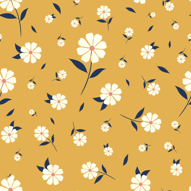 可爱的花无缝图案图片下载