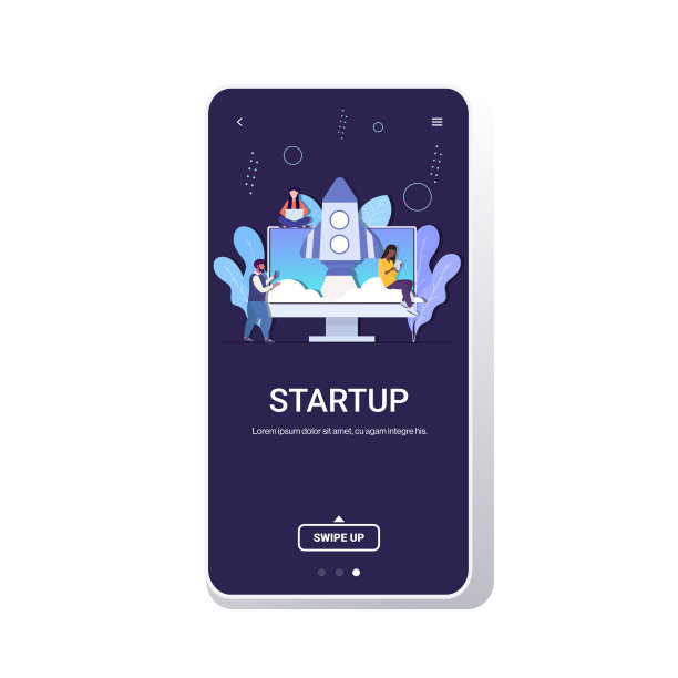 商业头脑风暴成功的团队发射太空火箭创业概念混合种族员工使用数字设备智能手机屏幕移动应用程序复制空间完整长度图片下载