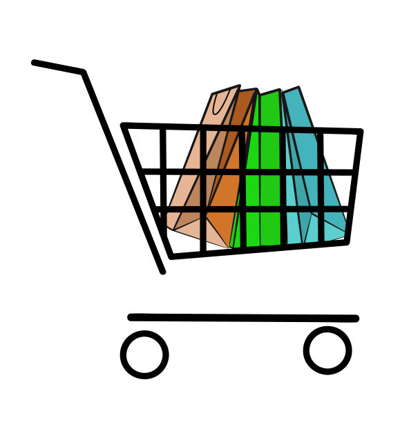 在购物车中购买的东西。购物之旅。矢量插图。素材图片
