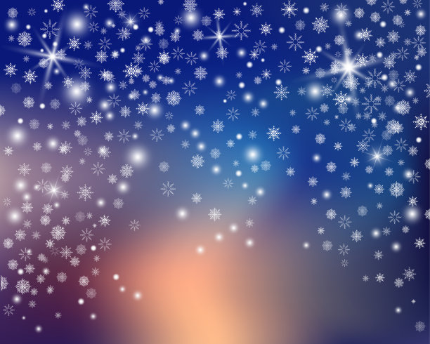 雪花透明装饰效果。素材图片