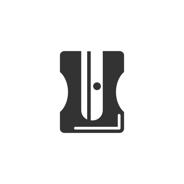 卷笔刀和铅笔图标：UI、UX、网站或移动应用程序的简约矢量绘图工具图标图片下载