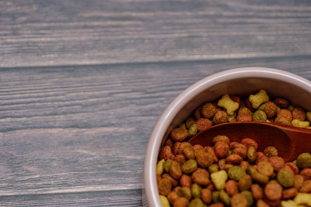 狗粮拍摄木纹背景图片下载