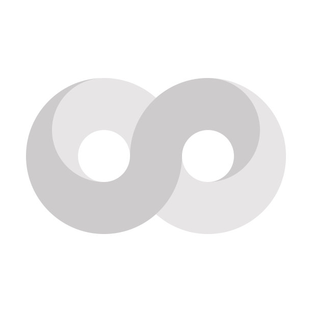 灰色无限符号图标。3想设计效果。矢量图图片下载