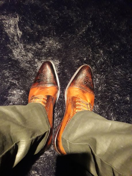 布朗扣紧的鞋图片下载