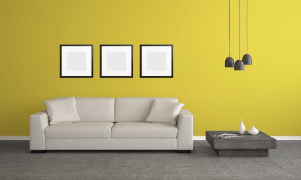 室内有相框和沙发图片下载