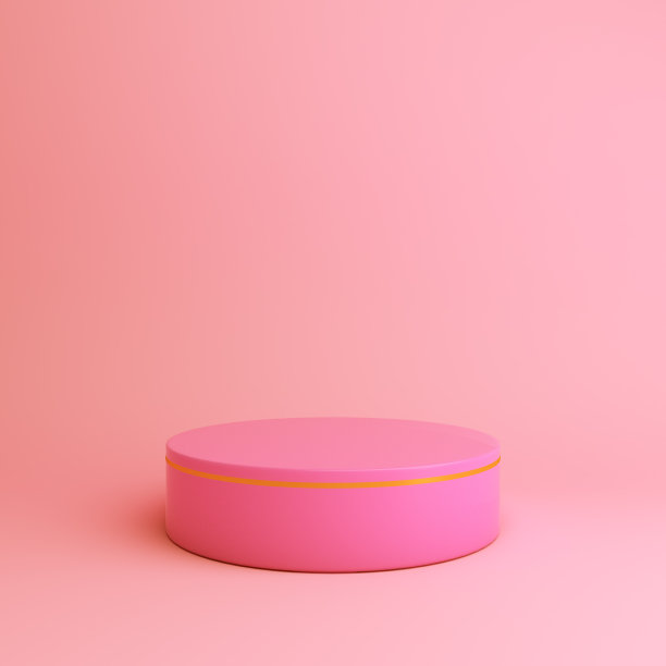 情人节快乐banner，粉色玫瑰背景产品展示台3D渲染插画图片下载