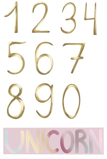 独角兽的儿童插图。贴纸的图片。图片下载