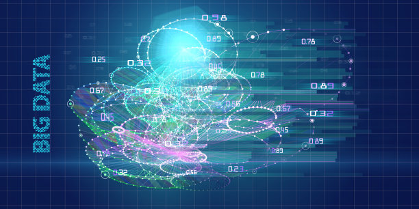 径向法分析数据的抽象概念。大数据。数据质量。人工智能的商业和科学可视化。区块链。图片下载