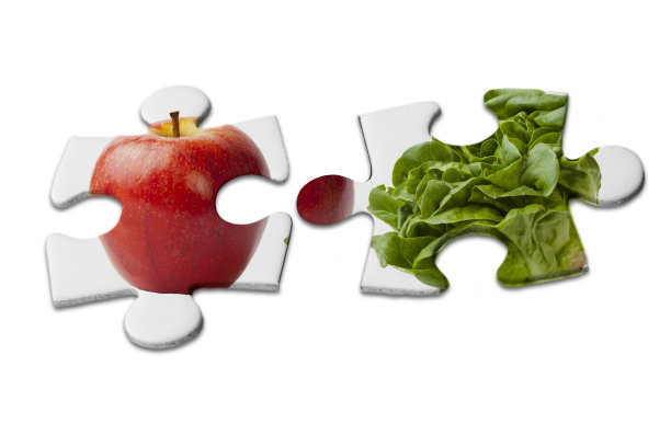 健康食物在两个谜题图片下载