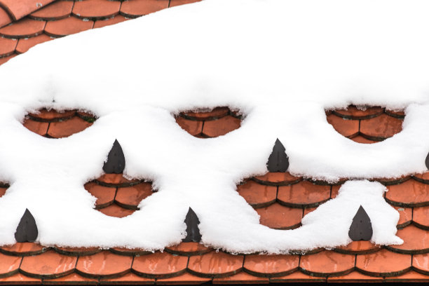 雪覆盖的屋顶图片下载