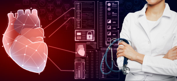 创意红色心形界面背景图片下载