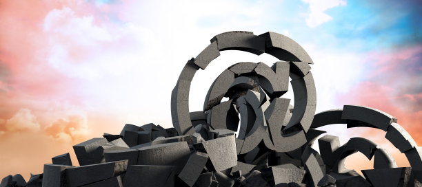 合成图像的三维图像的各种破碎符号图片下载