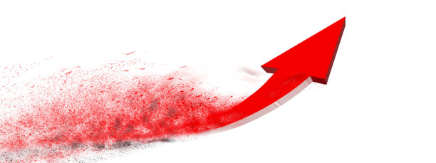 红色箭头喷出浓烟图片下载