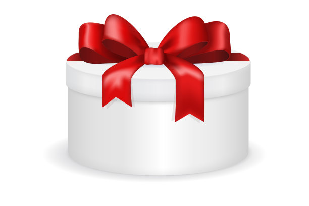 带有红色丝带蝴蝶结的礼盒图片下载