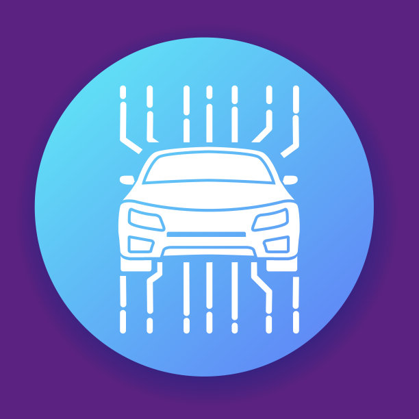 智能汽车。SUV图标。图片下载