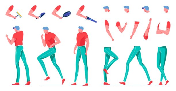 角色创造工具包，专业物品。图片下载