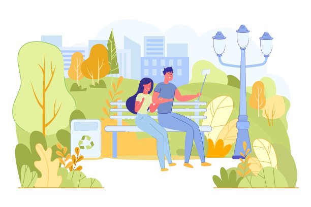 宣传单，年轻情侣自拍。图片下载