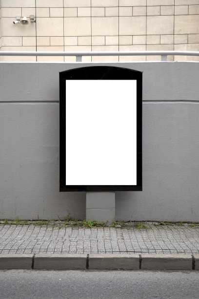 街上的空白广告牌图片下载
