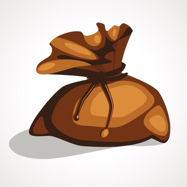 卡通旧满袋钱。矢量图图片下载