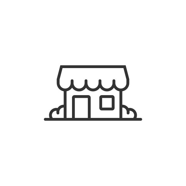 扁平风格的建筑图标。白色孤立背景上的房屋矢量图。房屋商业概念。图片下载