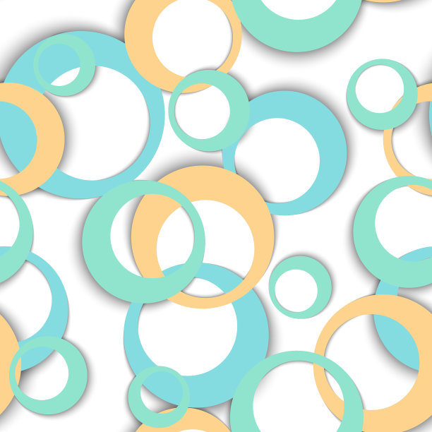 圆环几何无缝图案，圆形形状图片下载