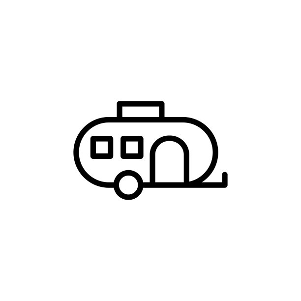 简单的商队线图标。图片下载