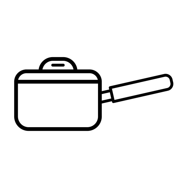 平底锅－厨房用具图标矢量设计模板图片下载