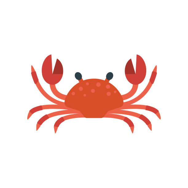 红蟹矢量图素材图片