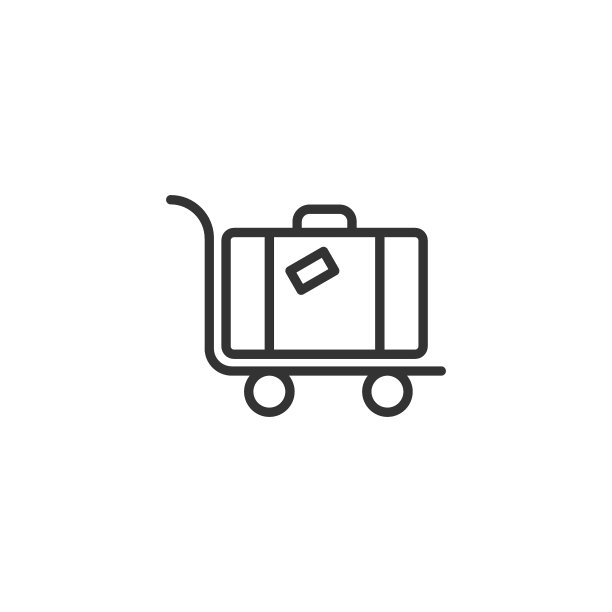 旅行袋图标在平坦的风格。行李矢量插图在白色孤立的背景。行李业务概念。图片下载
