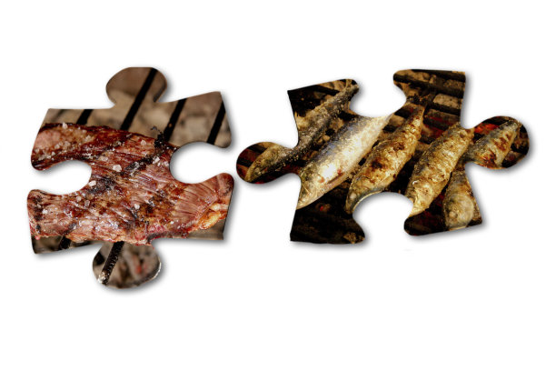 肉和鱼在两个谜题图片下载