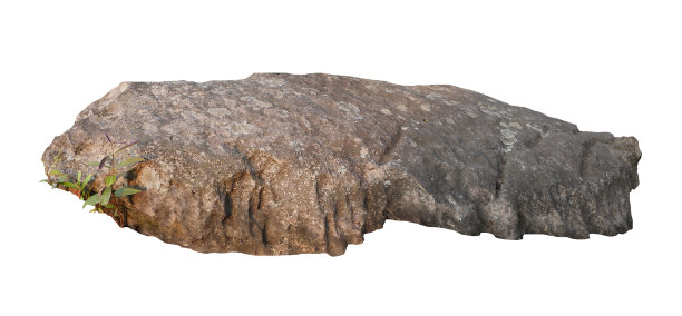 岩石孤立的白色背景图片下载