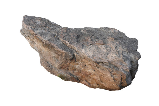 岩石孤立的白色背景图片下载