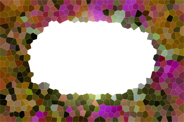 美丽的横向马赛克彩色纹理框架在绿色和红色和蓝色与白色背景可用于照片图片下载