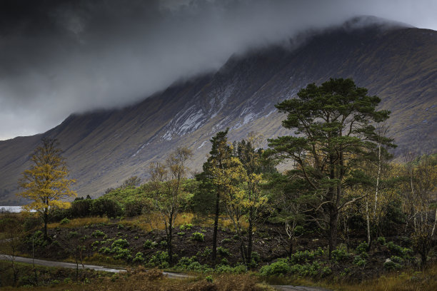 苏格兰高地的秋天。素材图片