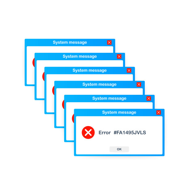 的用户界面。严重错误警告信息。矢量插图。图片下载