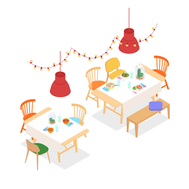 等距时髦的餐厅图片下载