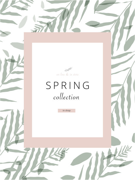 春季时尚手绘背景纹理和花卉元素模仿水彩画图片下载