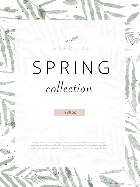 春季时尚手绘背景纹理和花卉元素模仿水彩画图片下载