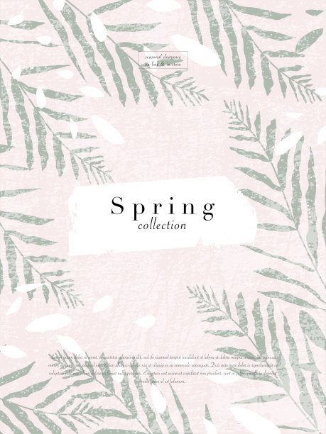 春季时尚手绘背景纹理和花卉元素模仿水彩画图片下载